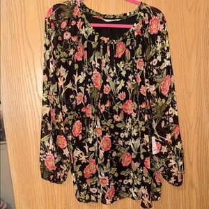 Floral Long-Sleeve Lauren Conrad